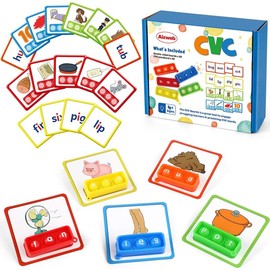 Aizweb CVC Word Game Phonics Flash Cards for Classroom Supplies with Special Education Reading Manipulative Spelling Toy Springtok:_CVC