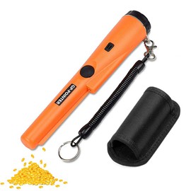 DeeAWai Metal Detector, High Sensitivity, Lightweight, Waterproof, Handy, Gold Detector, Easy Operation, Metal Detection, Treasure Hunting, Property Inspection, Security (Orange)