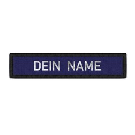 Copytec Name Plate Patch Blue Silver Name Fire Brigade Individual Emergency Doctor #32143