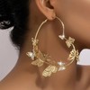 Butterfly Earrings for Women Silver Butterfly Hoop Earrings Gold Butterfly