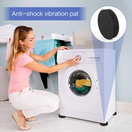 Shock Absorbing Washers Pads Washing Machine Mat Noise Absorbing Mat Universal Anti-Vibration Pads Vibration Damper Non-Slip Mat for Washing Machines Fridge Treadmill Pack of 10