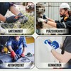 FUZZIO 12 Pairs Men's Work Gloves, Size 9, Mechanic Gloves,