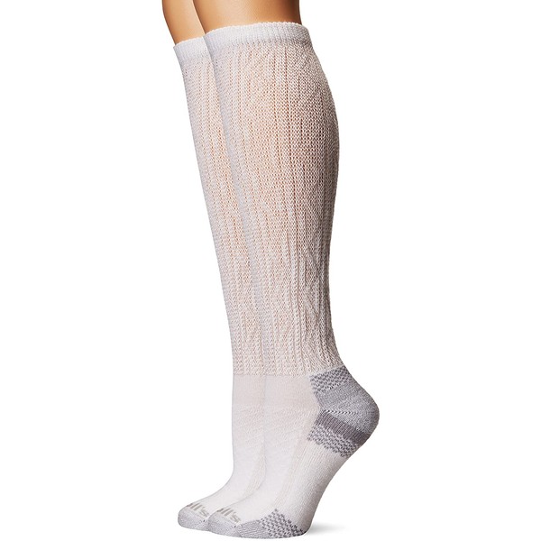 Dr. Scholl's Women's Diabetic and Circulatory Texture Knee-Hi 2 Pack Sock