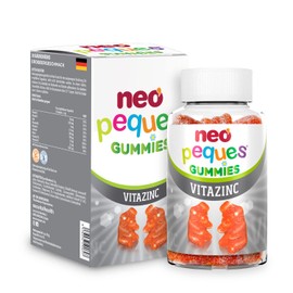 Neo Peques - Multivitamin gummy bears for children - 30 units (1 month) - 100% natural ingredients - Gummies with 6 essential vitamins and zinc for the immune system - Strawberry flavour