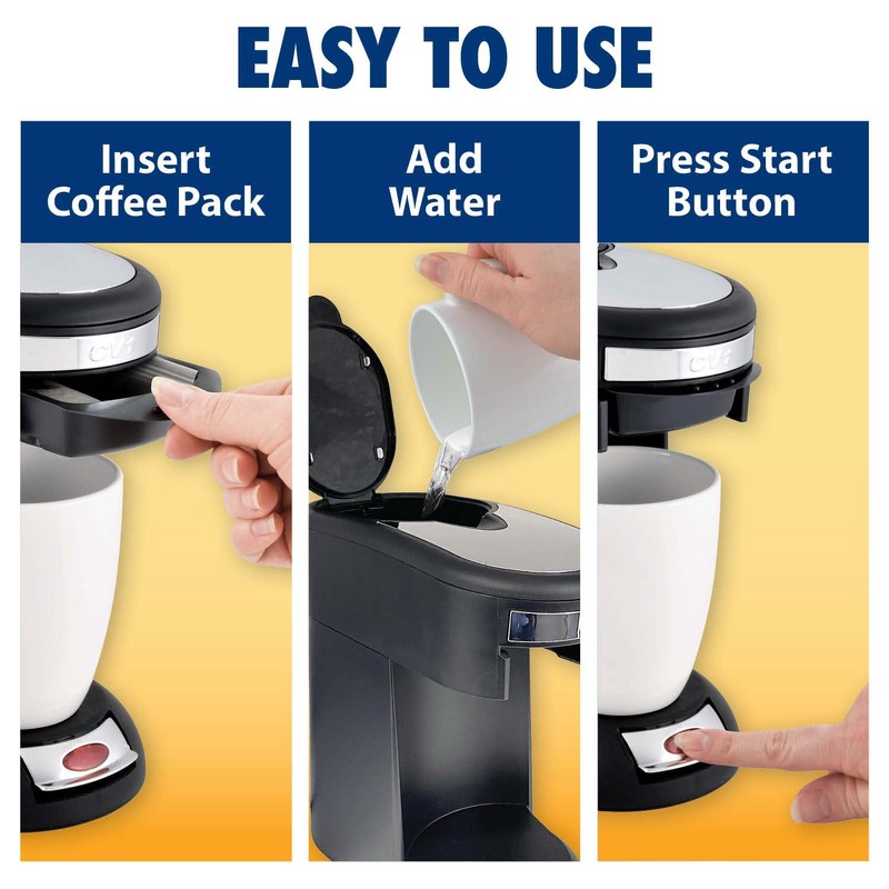 Café Valet Single Serve Coffee Maker, Brews 10 Ounces of