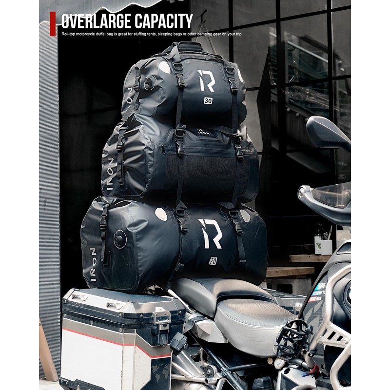 IRON JIA'S Motorcycle Dry Bag - Waterproof Duffle & Luggage