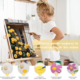 Pintura Numeros Pintar para Adultos, Paint by Numbers30*40cm, con Pinturas Acrílicas y Lienzo para Pintar, con 3 Pinceles, Sin Arrugas Enrollada Cuadros Decorativos,Juego Manualidades Pintura