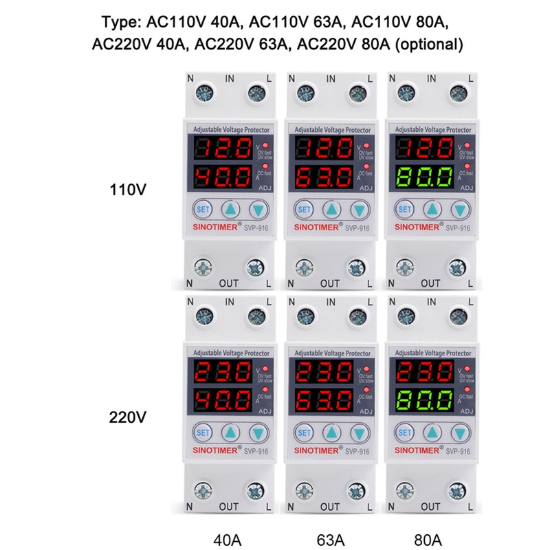 Multifunctional Adjustable Voltage Limit Current Protector Self Resetting Switch Dual