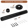 Hoteam Set of 12 Industrial Pipe Shelf Brackets Black Iron