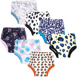 MooMoo Baby Training Pants 7 Packs Absorbent Toddler Potty Training Underwear Girls 5T