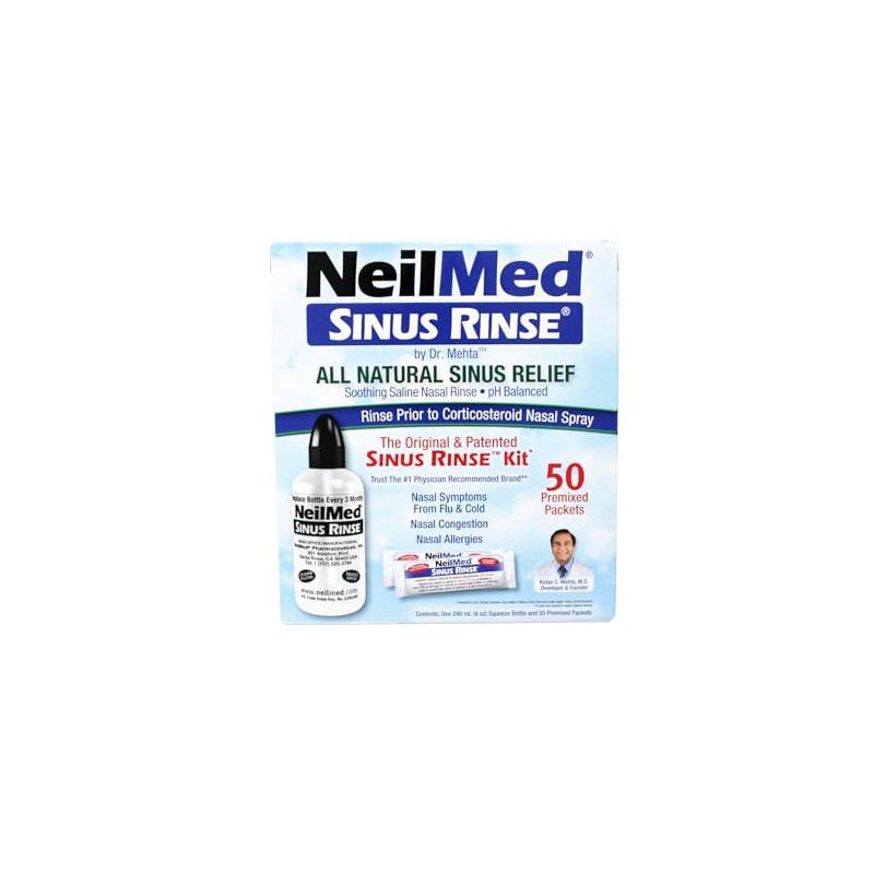 NeilMed Sinus Rinse Kit botella (240mL) c/60 sobres premezclados