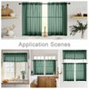 WelvetBLK Cafe Curtains 36 Inch Length Tier 2 Pieces, Modern