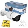 JUSTOP Dummy CCTV Camera, Fake Bullet Security Camera With Flashing