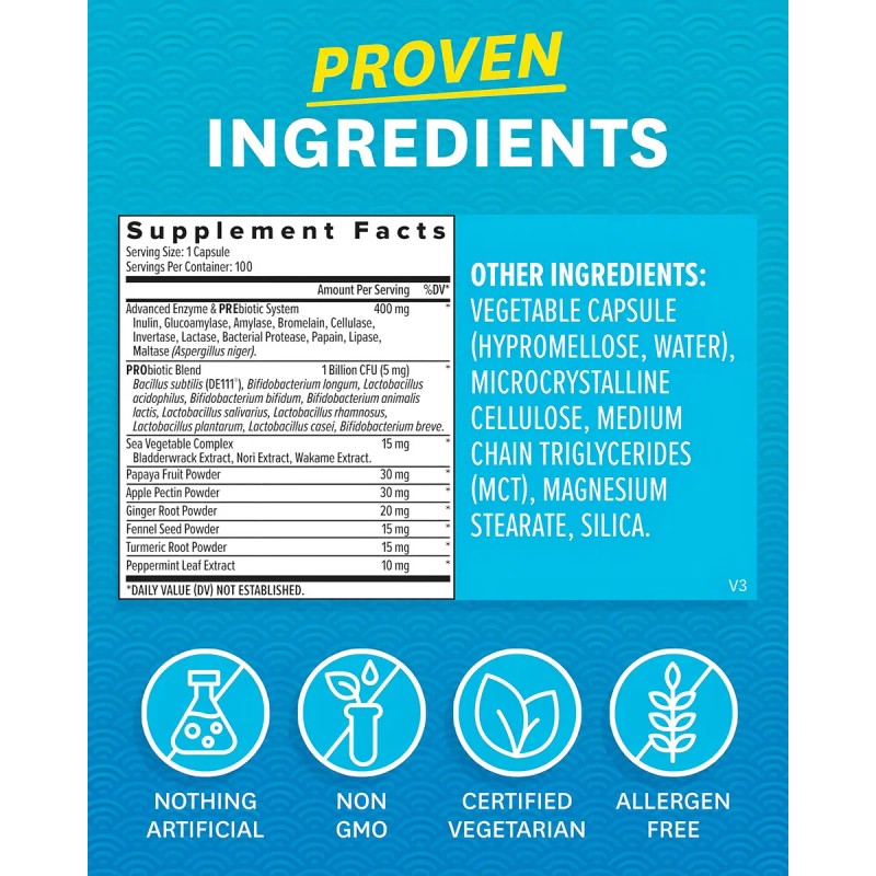 Zenwise Probióticos Y Prebióticos Digestivos 100 Caps Sabor Sin Sabor