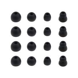 EMSea 16pcs Ear Tips Compatible with Powerbeat Pro/3 Earphones 4 Sizes Black