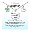GINAZL To My Daughter Necklace Gifts （哦哈那项链）