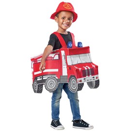 Seasons Kids Fire Truck Costume for Child 5-7 years, Red