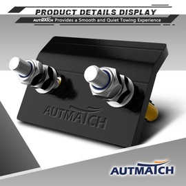 AUTMATCH Hitch Tightener Anti-Rattle Clamp, Heavy Duty Hitch Stabilizer for 1.25 and 2 inch Trailer Hitches, Rubber Isolator and Anti-Rust Double Coating Protective, Yellow & Black