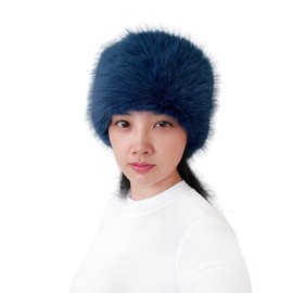 Lina & Lily Women's Winter Headband Head Ear Warmer Long Pile Faux Fur (Teal Blue)