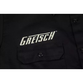 Gretsch Genuine Gretsch Electromatic Logo Black Men's Workshirt, Size LARGE #0991939606