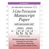 3-Line Percussion Manuscript Paper: with percussion clef
