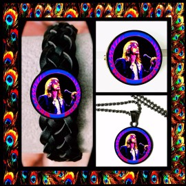 JOURNEY STEVE PERRY  SET OF THREE BRACELET NECK. PIN