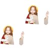 ULTECHNOVO 2pcs Car Wiper Sticker Jesus Decal Removable Car Wiper