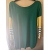A and I Womens Green Striped Sweater Size 2X