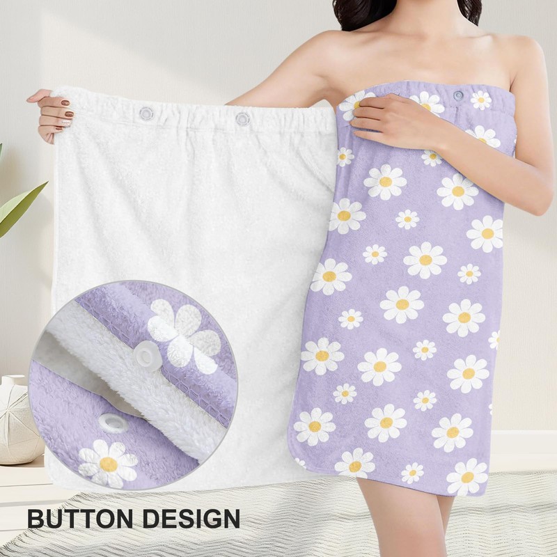 HEIFAM Absorbent Bath Towel Wrap Set (32 X 60 in),