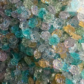 Luminous nail flowers - Color: Mini Blue blossom, Size: 3 scoop