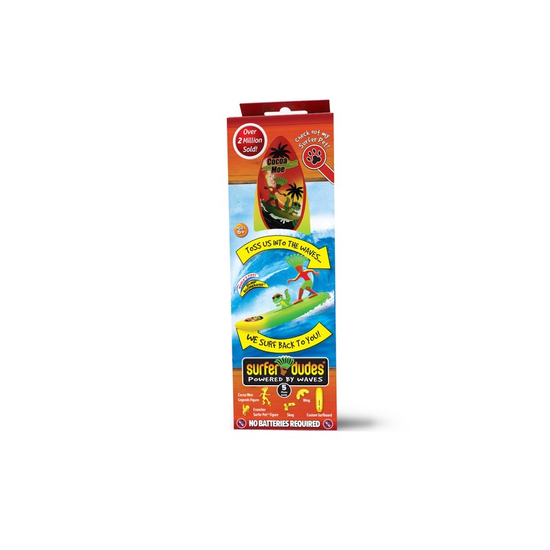 Surfer Dudes Legends & Surfer Pets Wave Powered Mini-Surfer, Pet