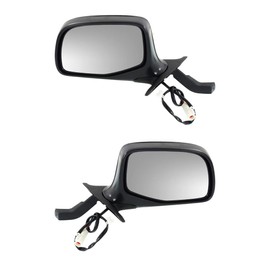 For Ford F53/F59 1992-1997 Door Mirror Driver and Passenger Side | Pair | Power | Non-Heated | Manual Folding | Paddle Style | Chrome | Replacement For F5TZ17683BA, F7TZ17682BAA | FO1320124, FO1321124