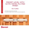 Starrett Pocket Level with Main Vial - Ideal for Machine
