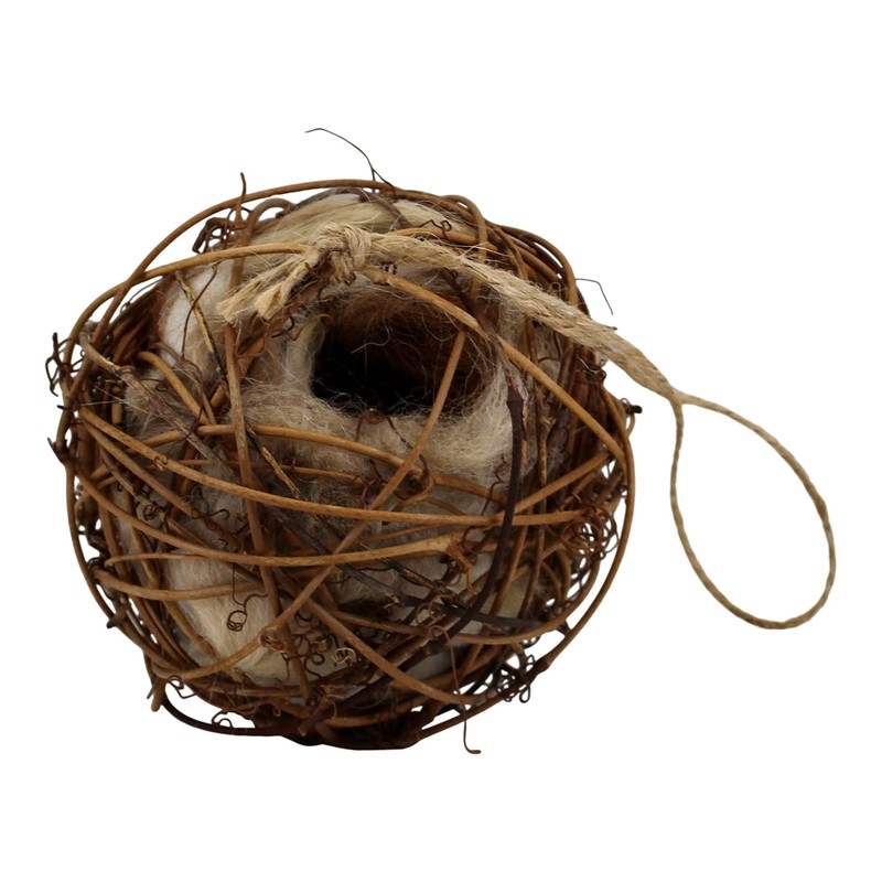 Backyard Essentials Round Vine Bird Nesting Material Ball with All