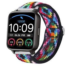 for Motast 1.69" Smartwatch Band, onetuo Stretch Nylon Adjustable Replacement Strap Compatible for Motast Smartwatch 1.69" / MuGo P36A Smartwatch/AGPTEK 1.69" Smartwatch/Rinsmola 1.69" Smartwatch