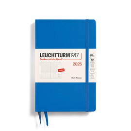 LEUCHTTURM1917 - Week Planner 2025, Hardcover, Paperback (B6+), Sky (Jan 1 - Dec 31, 2025)