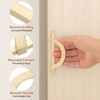 sourcing map 4 Pcs 3.78 Inch Kitchen Cabinet Handles, Half