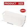 Keboyoe 10 Pcs White Plastic Storage Baskets Small Storage Baskets
