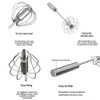 Stainless Steel Semi-Automatic Whisk Egg Whisk Hand Push Rotary Whisk