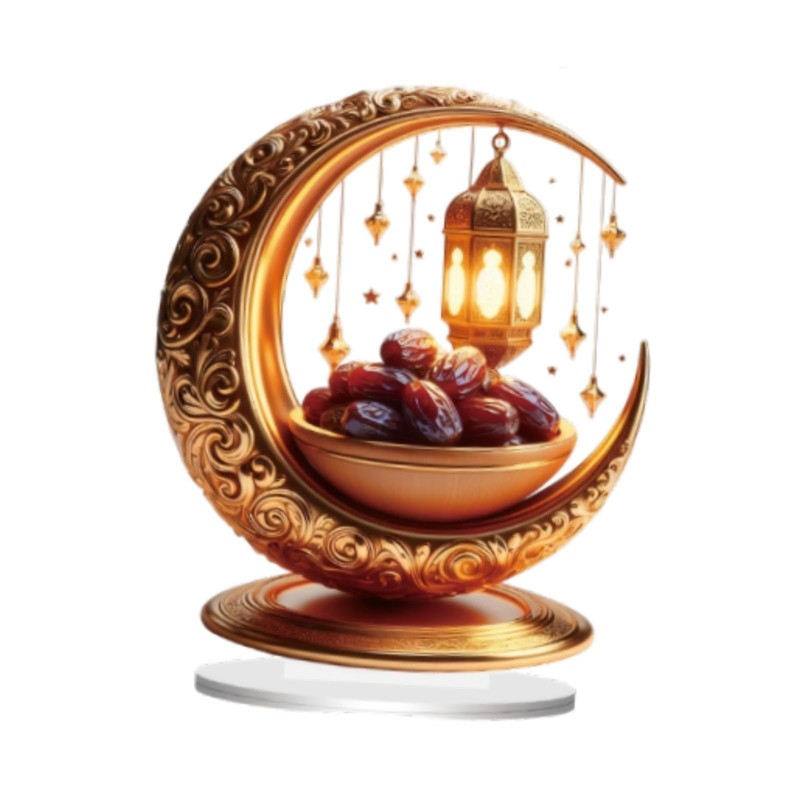 Perfeclan Eid Mubarak Night Light Ramadan Rustic Night Light Table