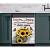 MLGB Dishwasher Magnet Cover Decorative Dishwasher Covers for The Front âEvery Day is A New Beginning Magnetic Dishwasher Door Cover Sheet Sunflowers Dishwasher Panel Decal Cover for Kitchen