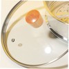 GLEAVI Toughened Glass Pot Lid with Wood Knob Kitchen Cover