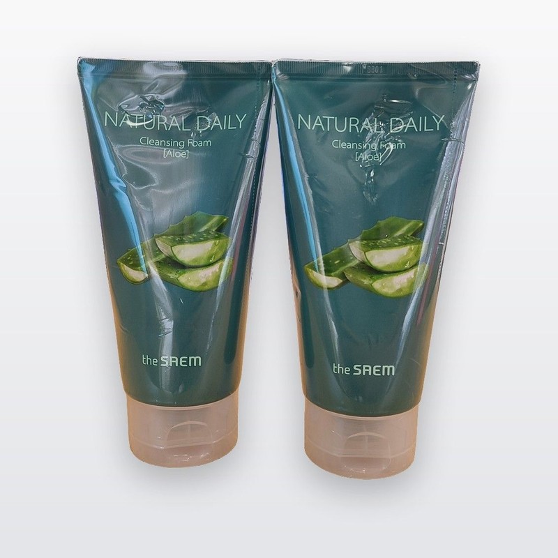 The Saem 1+1 Natural Daily Cleansing Foam Aloe 150ml+150ml 726401