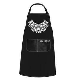 JTOUK Court Justice Collar Kitchen Apron Democracy Gift Feminist Gift Empowered Women Merch (DISSENT Apron EU)