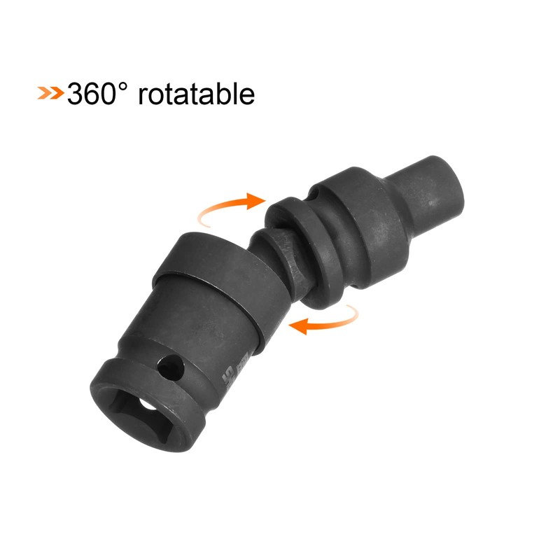 HARFINGTON 17mm Impact Shallow Socket 1/2" Drive CR-MO Steel with