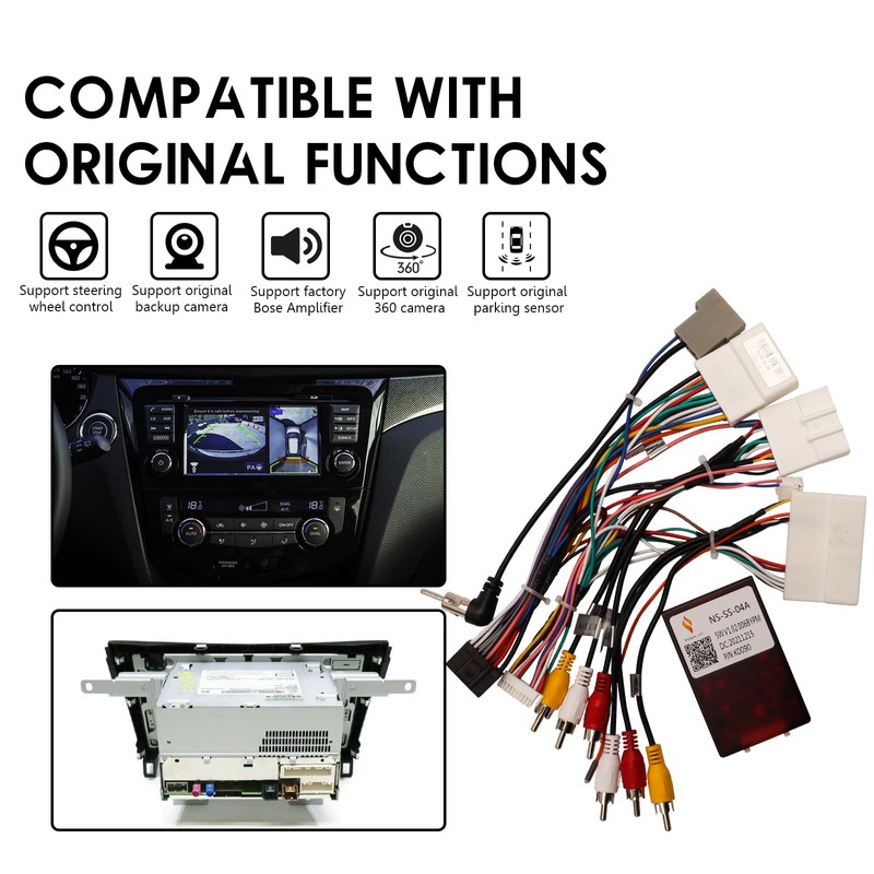 ViaBecs Car Stereo Wiring Harness with Canbus for Nissan Qashqai