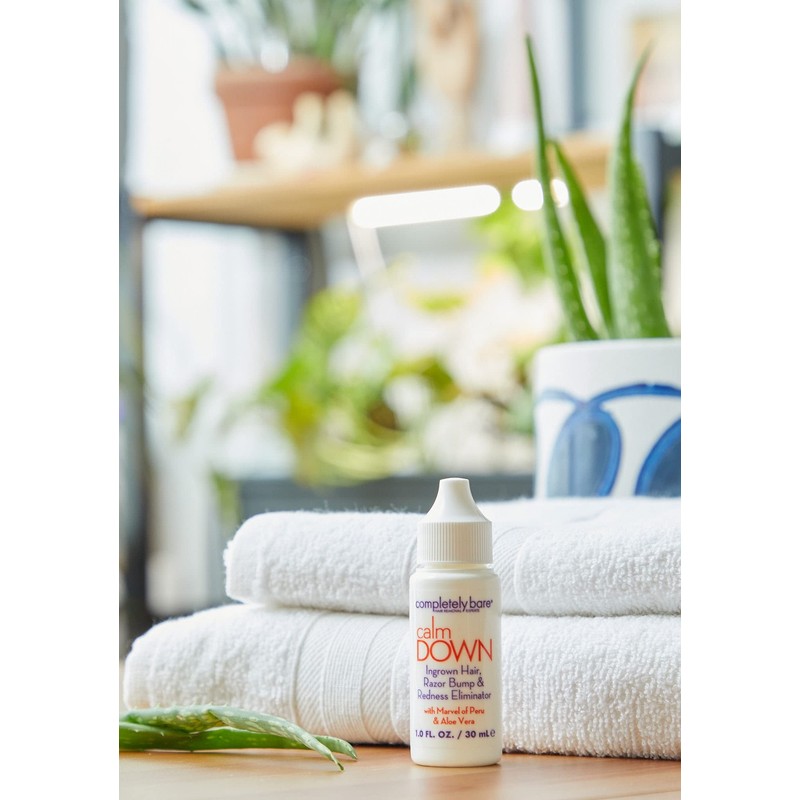 completely bare calm DOWN Ingrown Hair, Razor Bump & Redness