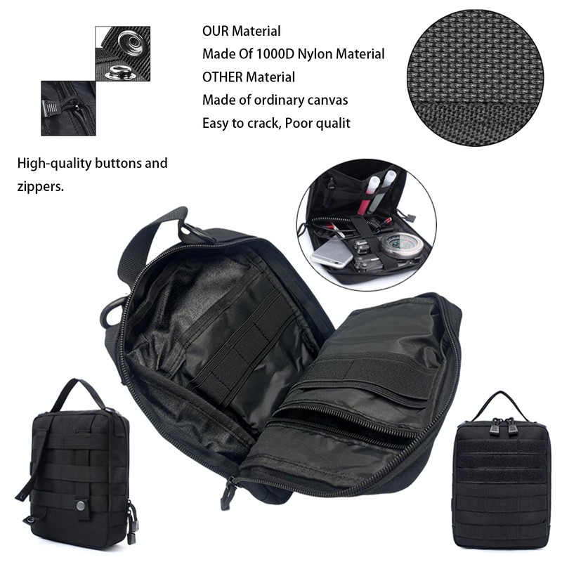 MEAUTELE 6 Pack Tactical Molle Car Seat Back Organizer Tactical