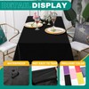 RowinsyDD 8 Pack Black Plastic Table Cloths Disposable，54 x 108