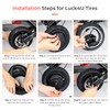 LUCK4U 100/55-6.5 Vacuum Tire for Dualtron Ultra 2 THUNDER II